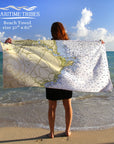 Biddeford Pool, Maine Nautical Chart Quick Dry Towel - Maritime Tribes USATowel