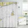 Block Island Sound Nautical Chart Shower Curtain - Maritime Tribes USAShower Curtain