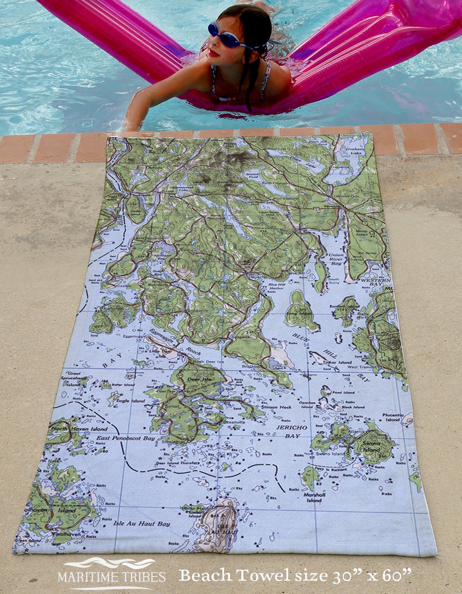 Blue Hill - Muted Quick Dry Towel - Maritime Tribes USATowel