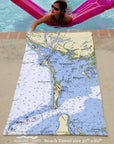 Boca Grande, FL Nautical Chart Quick Dry Towel - Maritime Tribes USATowel