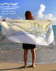 Bogue Banks, NC Nautical Chart Quick Dry Towel - Maritime Tribes USATowel