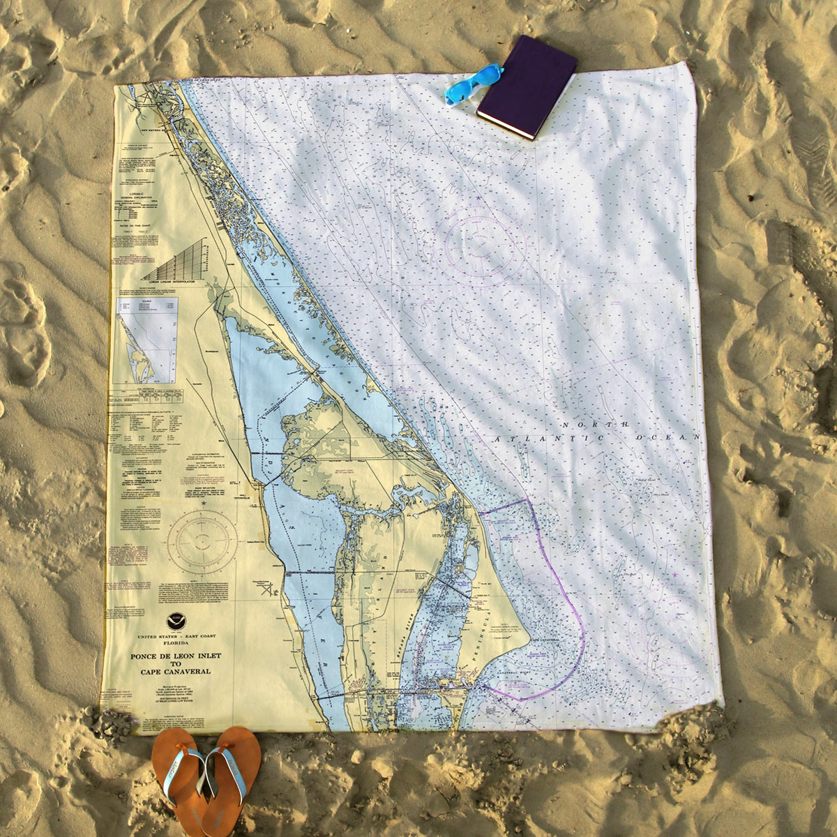Cape Canaveral (Kennedy) Florida Map Blanket - Maritime Tribes USABlanket