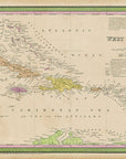 Caribbean Vintage Map Scroll - Maritime Tribes USAScroll
