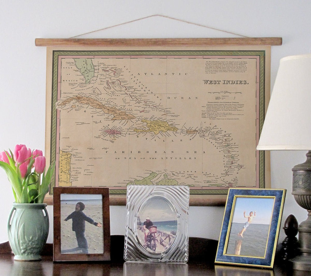 Caribbean Vintage Map Scroll - Maritime Tribes USAScroll