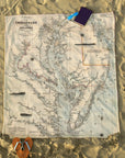 Chesapeake Bay Antique Map Blanket - Maritime Tribes USABlanket