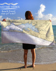 Choctawhatchee Bay Chart Quick Dry Towel - Maritime Tribes USATowel