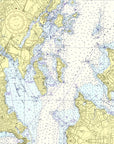 City Island, NY Nautical Chart Shower Curtain - Maritime Tribes USAShower Curtain
