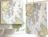 City Island, NY Nautical Chart Shower Curtain - Maritime Tribes USAShower Curtain