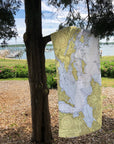 City Island w/ Pelham, NY Nautical Chart Quick Dry Towel - Maritime Tribes USATowel