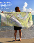 Cumberland River, Lake Barkley, KY- Navigation chart Quick Dry Towel - Maritime Tribes USATowel