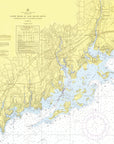 Darien to Westport, CT Nautical Chart Shower Curtain - Maritime Tribes USAShower Curtain
