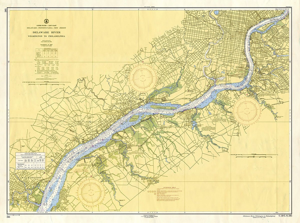 Delaware River Wilmington to Philadelphia 1959 Scroll - Maritime Tribes USAScroll