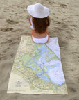 Duxbury, MA Nautical Chart Quick Dry Towel - Maritime Tribes USATowel