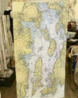 East Greenwich, Narragansett Bay, Nautical Chart Quick Dry Towel - Maritime Tribes USATowel