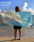 Eastern St Thomas Island USVI Charted Territory Quick Dry Towel - Maritime Tribes USATowel