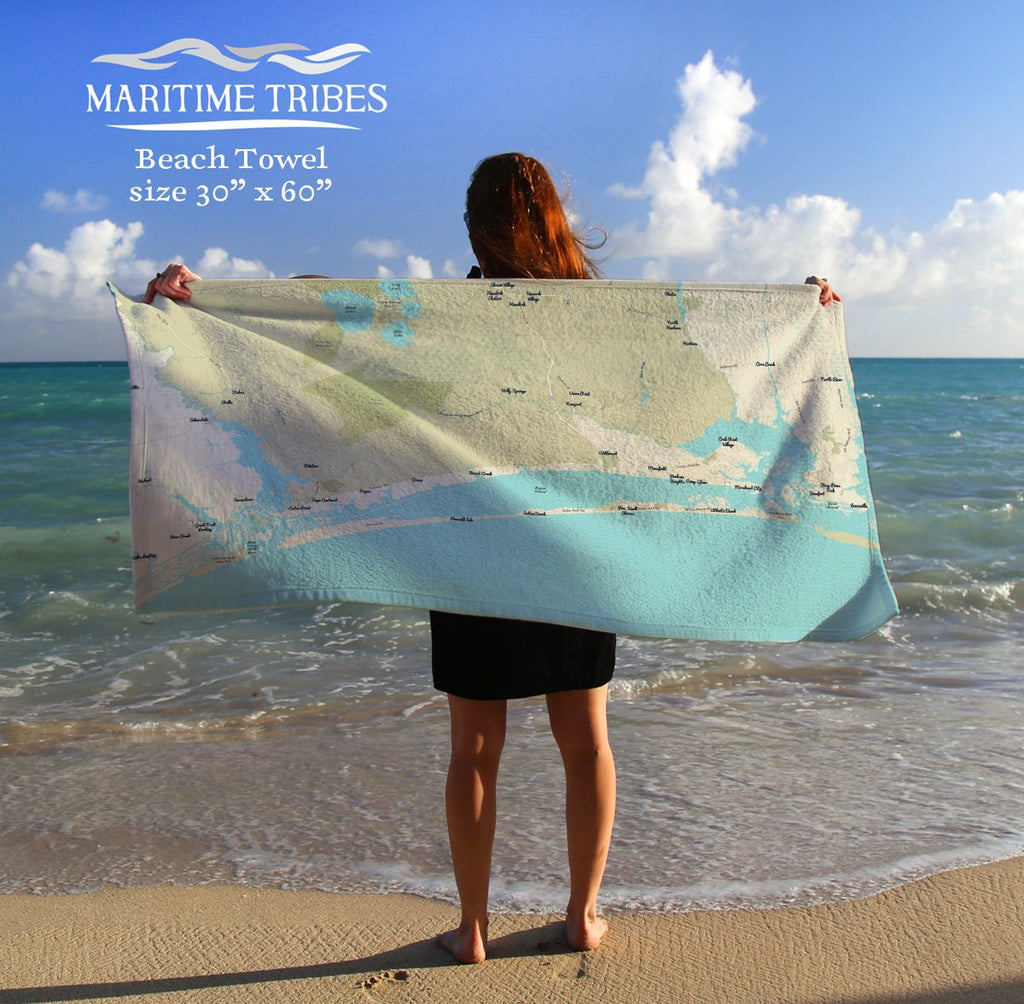 Emerald Isle Modern wave Quick Dry Towel - Maritime Tribes USATowel