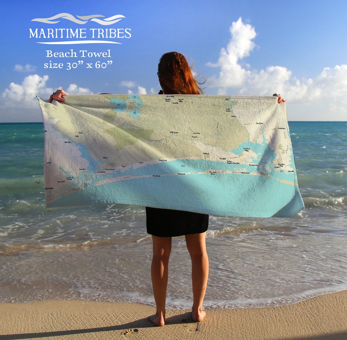 Emerald Isle Modern wave Quick Dry Towel - Maritime Tribes USATowel