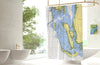Estero Bay to Lemon Bay (Sanibel Area Chart) Shower Curtain - Maritime Tribes USAShower Curtain
