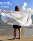 Fishers Island Nautical chart Quick Dry Towel - Maritime Tribes USATowel