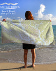 Lake Oconee Modern Topo Map Quick Dry Towel