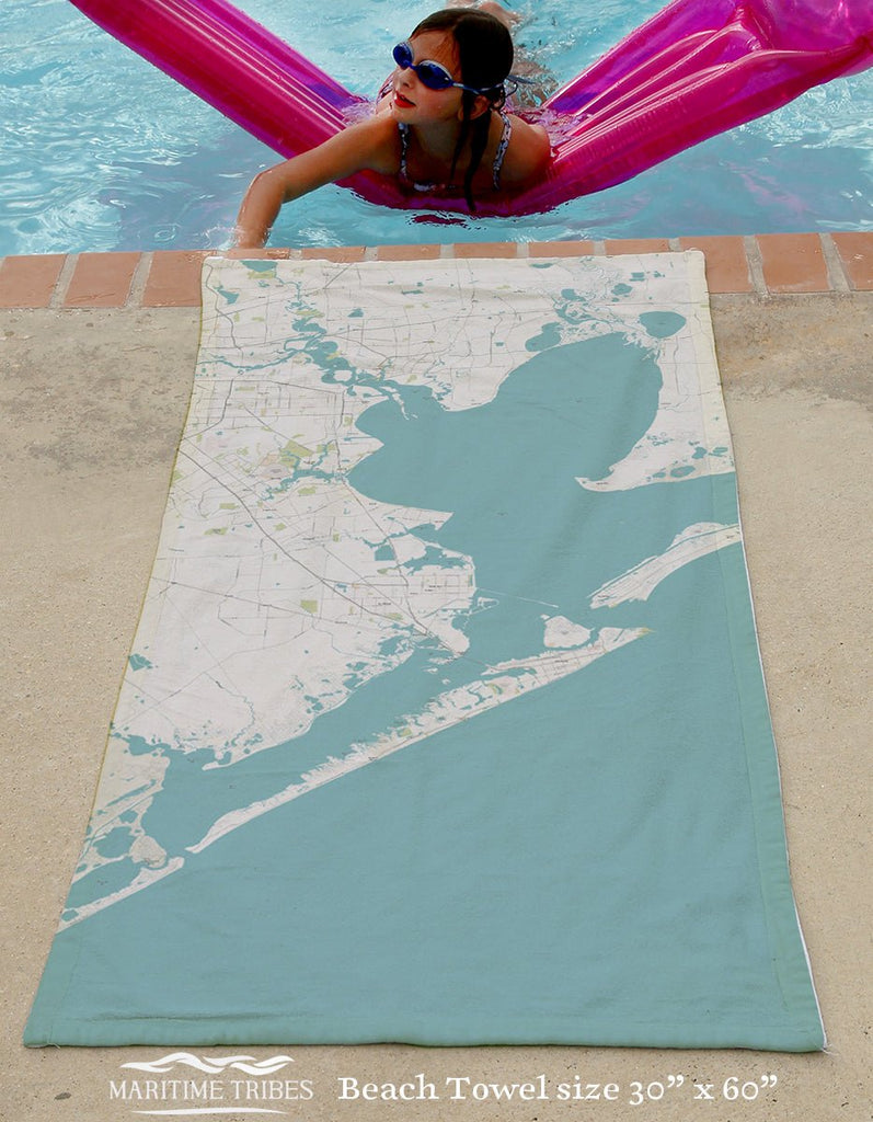 Galveston Texas Sea Glass - Maritime Tribes USATowel