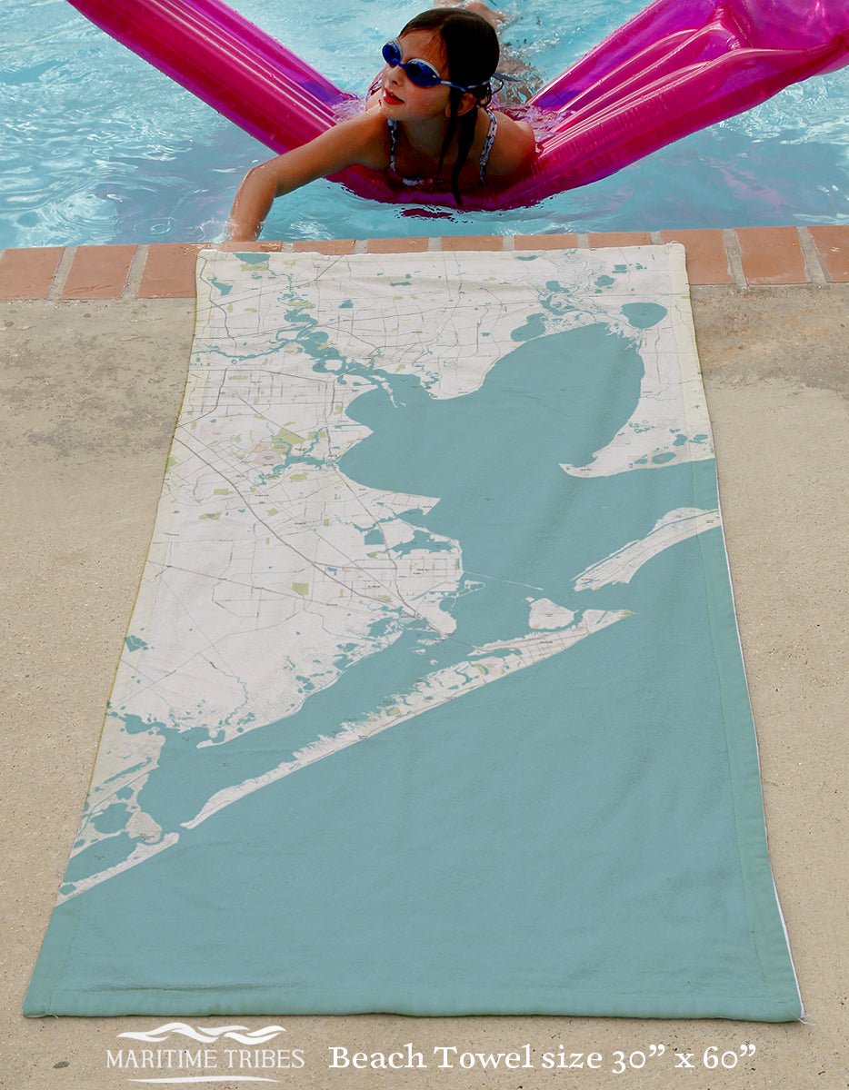 Galveston Texas Sea Glass - Maritime Tribes USATowel