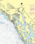Glacier Bay, AK Nautical Chart Shower Curtain - Maritime Tribes USAShower Curtain
