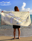 Great Lakes Nautical Chart (all lakes) Quick Dry Towel - Maritime Tribes USATowel