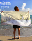 Holden Beach, NC, nautical chart Quick Dry Towel - Maritime Tribes USATowel