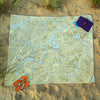 Inlet, NY Adirondack Park Lakes Topo Map Blanket - Maritime Tribes USABlanket