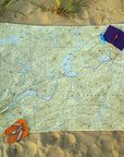Inlet, NY Adirondack Park Lakes Topo Map Blanket - Maritime Tribes USABlanket