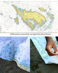 Isla De Culebra, PR Nautical Chart Quick Dry Towel - Maritime Tribes USATowel