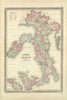 Italy Vintage Map Scroll - Maritime Tribes USAScroll