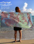 Jacksonville Topo Map Quick Dry Towel - Maritime Tribes USATowel