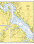 James River – Newport News to Jamestown Island Vintage Map Canvas Wall Scroll | Virginia Wall Art - Maritime Tribes USAScroll