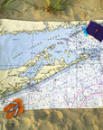 Jamesport, NY Nautical Chart Blanket - Maritime Tribes USABlanket