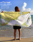Lake Borgne, Mississippi Chart Quick Dry Towel - Maritime Tribes USATowel
