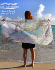 Lake Geneva, WI Topo Map Quick Dry Towel - Maritime Tribes USATowel