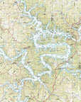 Lake of the Ozarks MO Vintage Topo Map Shower Curtain - Maritime Tribes USAShower Curtain