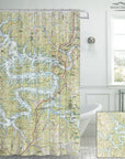 Lake of the Ozarks MO Vintage Topo Map Shower Curtain - Maritime Tribes USAShower Curtain