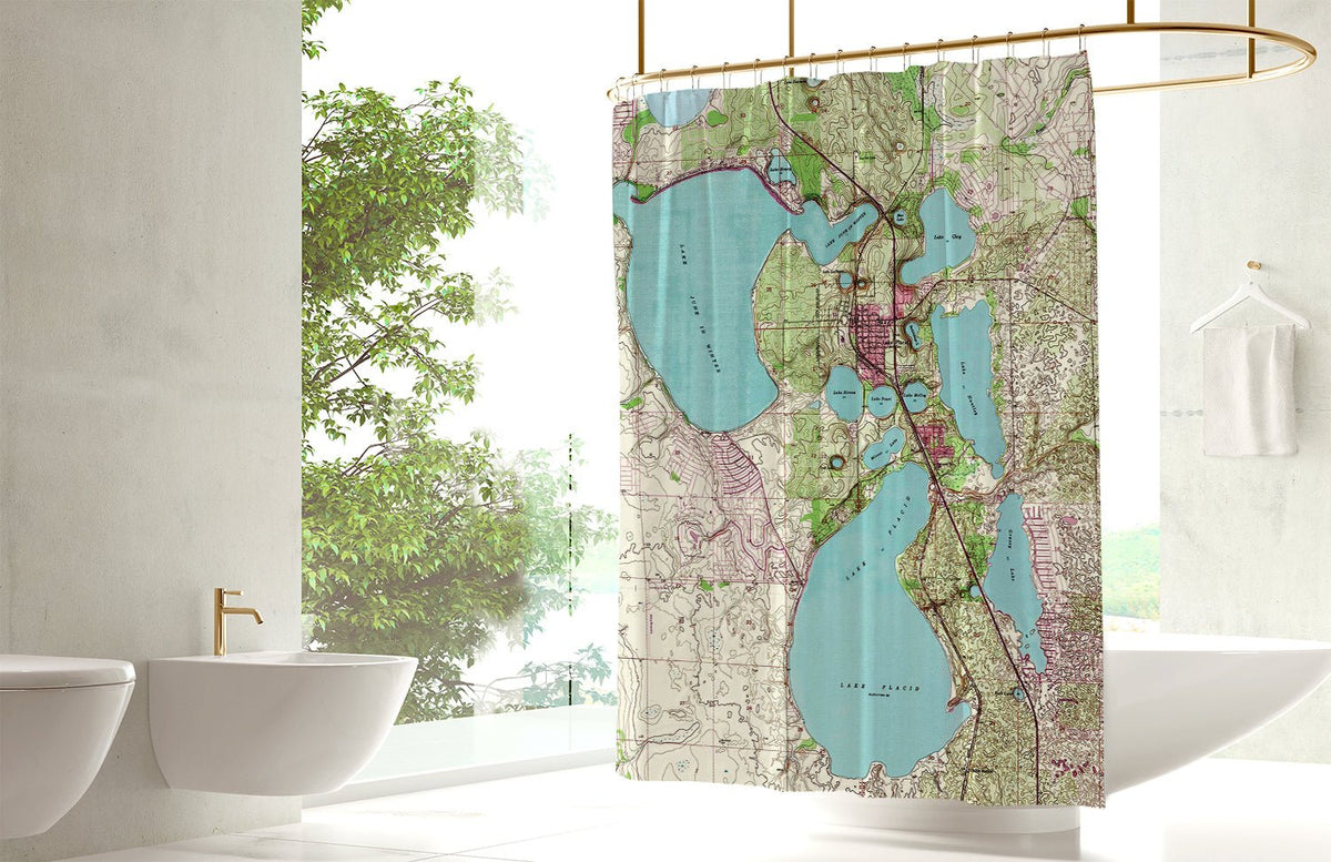 Lake Placid, FL Shower Curtain - Maritime Tribes USAShower Curtain