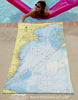 Lake St. Clair Chart Quick Dry Towel - Maritime Tribes USATowel
