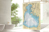 Lake St. Clair Nautical Chart Shower Curtain - Maritime Tribes USAShower Curtain