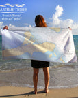 Lakeside, OH Nautical Chart Quick Dry Towel - Maritime Tribes USATowel