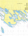Les Cheneaux Islands, MI Nautical Chart Shower Curtain - Maritime Tribes USAShower Curtain