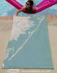 Long Beach Island, NJ Sea Glass (with Labels) Quick Dry Towel - Maritime Tribes USATowel