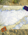 Long Island Sound, Eastern Part, CT - Nautical Chart Blanket - Maritime Tribes USABlanket