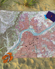 Louisville, KY TOPO map Blanket - Maritime Tribes USABlanket
