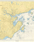 Marblehead to Manchester-by-the-Sea Chart Canvas Wall Scroll - Maritime Tribes USAScroll