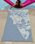Marco Island, FL - Urban Earth Map Quick Dry Towel - Maritime Tribes USATowel